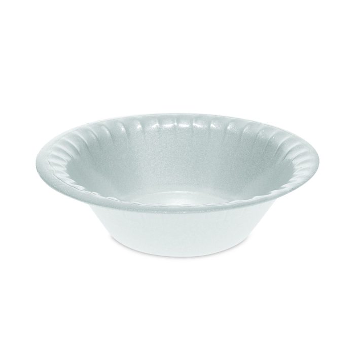 785278 Placesetter Deluxe Laminated Foam Dinnerware, Bowl, 12 oz, White, 1,000/Carton - Image 1