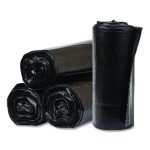 Eco Strong Can Liners, 60 gal, 1.35 mil, 38" x 58", Black, Perforated Roll, 100/Carton