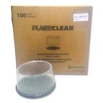 Bakery Containers, 8" Cake, 9.7" Diameter x 5" h, Black/Clear, 100/Carton