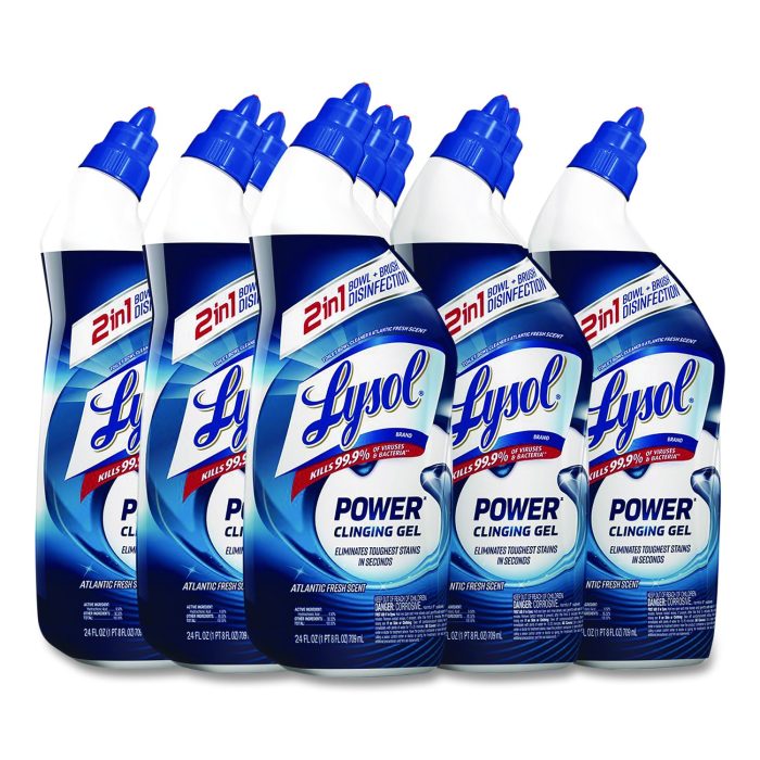 15004088 Disinfectant Toilet Bowl Cleaner, Atlantic Fresh Scent, 24 oz Angle-Neck Bottle, 9/Carton - Image 1