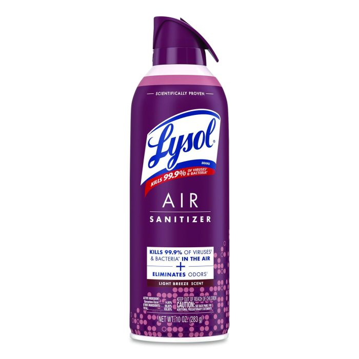 15172641 Air Sanitizer Spray, Light Breeze Scent, 10 oz Aerosol Spray - Image 1