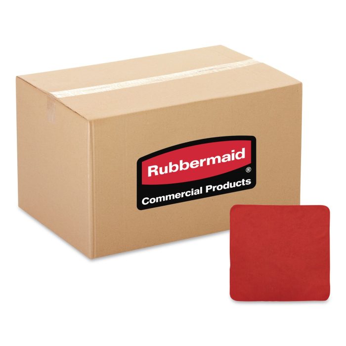 15188884 Microfiber Cleaning Cloths, 16 x 16, Red, 24/Pack - Image 1