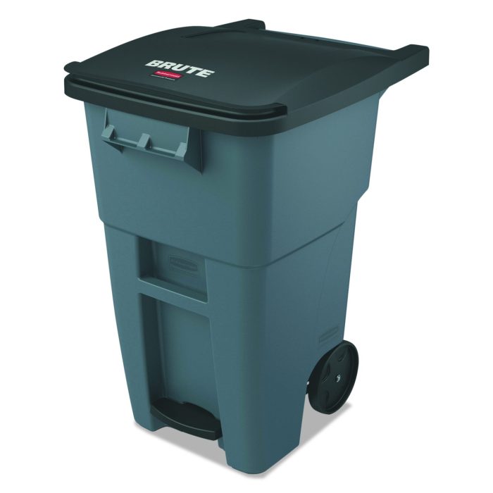 301834 Brute Step-On Rollouts, 50 gal, Metal/Plastic, Gray - Image 1