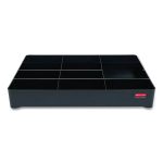 Amenity Organizer for all Rubbermaid Commercial Full Size and Compact Housekeeping Carts, 11 Sections, 18.75 x 3.62, Black