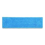 Adaptable Flat Mop Pads, Microfiber, 19.5 X 5.5, Blue