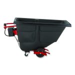 0.5 cu yd Motorized Roto Tilt Truck, 850 lb Capacity, Black