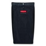 Fabric Cleaning Cart Bag for Rubbermaid Commercial Housekeeping and Janitorial Carts, 30 gal, 10.5 x 16.8 x 33, Black, 4/CT
