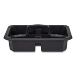 Cleaning Caddy, Compatible with Full Size and Compact Housekeeping Carts, Plastic, Black, 6/Carton