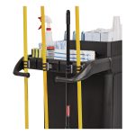 QuickClips, for Rubbermaid Commercial FG618900BLA/2202581, Resin, Black, 6/Carton