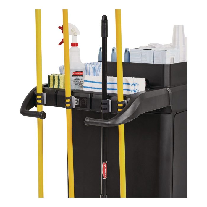 15185515 QuickClips, for Rubbermaid Commercial FG618900BLA/2202581, Resin, Black, 6/Carton - Image 1