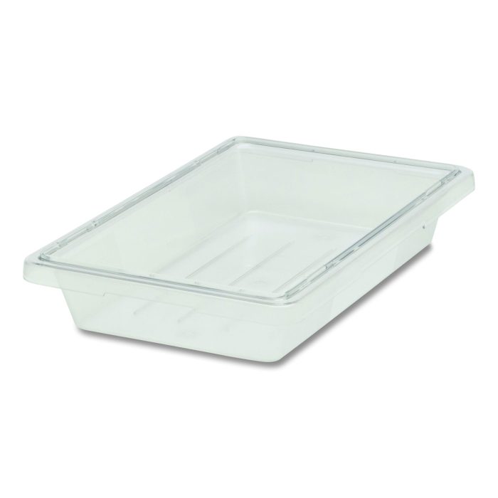 724197 Food/Tote Boxes, 5 gal, 12 x 18 x 9, Clear, Plastic - Image 1