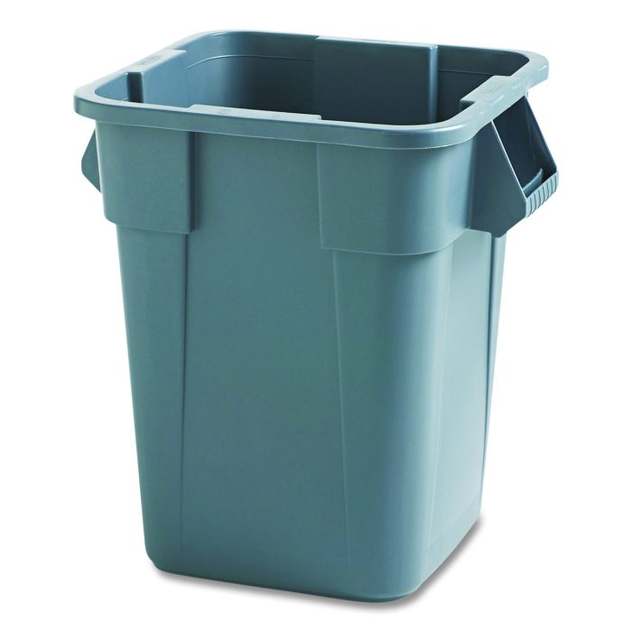 15059726 Square Brute Container, 40 gal, Polyethylene, Gray - Image 1