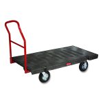 Heavy-Duty Platform Truck Cart, 1,200 Lb Capacity, 24 X 48 Platform, Black