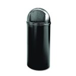 Marshal Classic Container, 25 gal, Plastic, Black