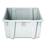 Palletote Box, 11.97 gal, 1.6 cu ft, 15.5" x 19.5" x 13", Gray
