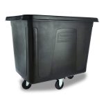 Cube Truck, 119.7 gal, 500 lb Capacity, Plastic/Metal, Black