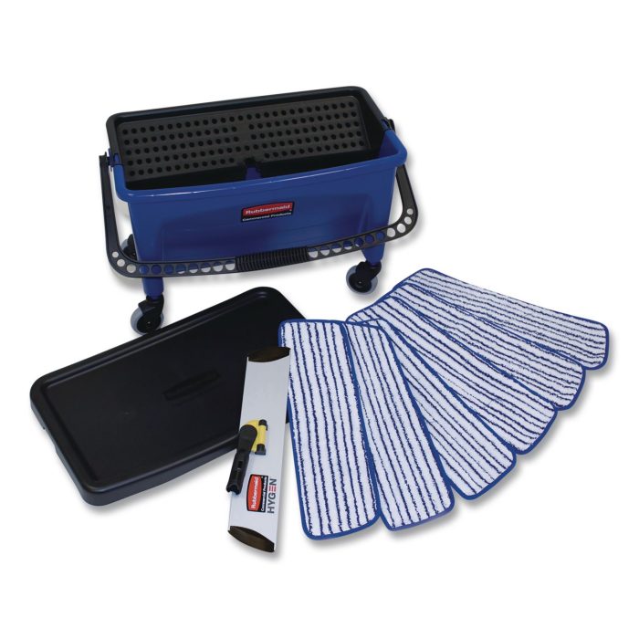 15188103 Microfiber Floor Finishing System, 3 gal, Blue/black/white - Image 1