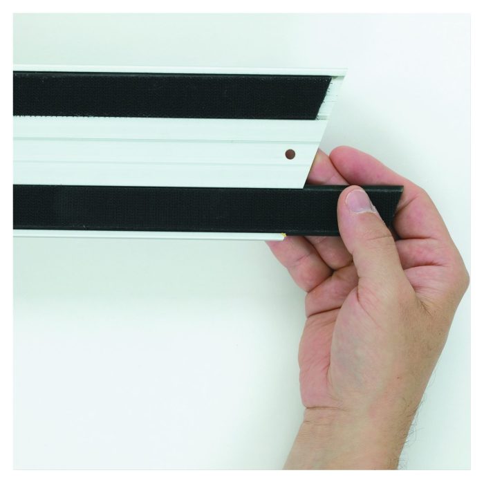 187470 Hook and Loop Replacement Strips, 1.1" x 18", Black, 6/Carton - Image 1