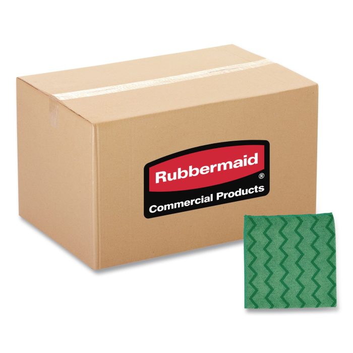 15188897 Reusable Cleaning Cloths, Microfiber, 16 X 16, Green, 12/carton - Image 1
