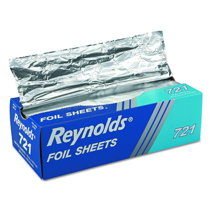 251575 Pop-Up Interfolded Aluminum Foil Sheets, 10.75 x 12, 500/Box - Image 1