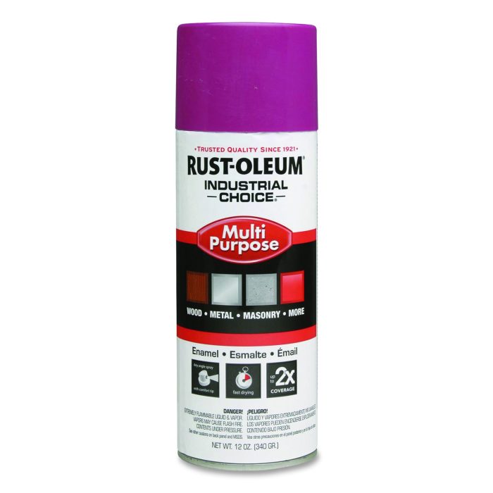 15113477 Industrial Choice 1600 System Multi-Purpose Enamel Spray Paint, Gloss Purple, 12 oz Aerosol Can, 6/Carton - Image 1