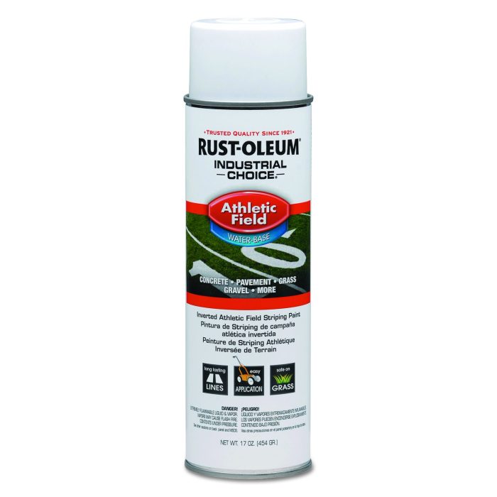 315069 Industrial Choice Athletic Field Inverted Striping Paint, Flat Athletic Inverted White, 17 oz Aerosol Can, 12/Carton - Image 1