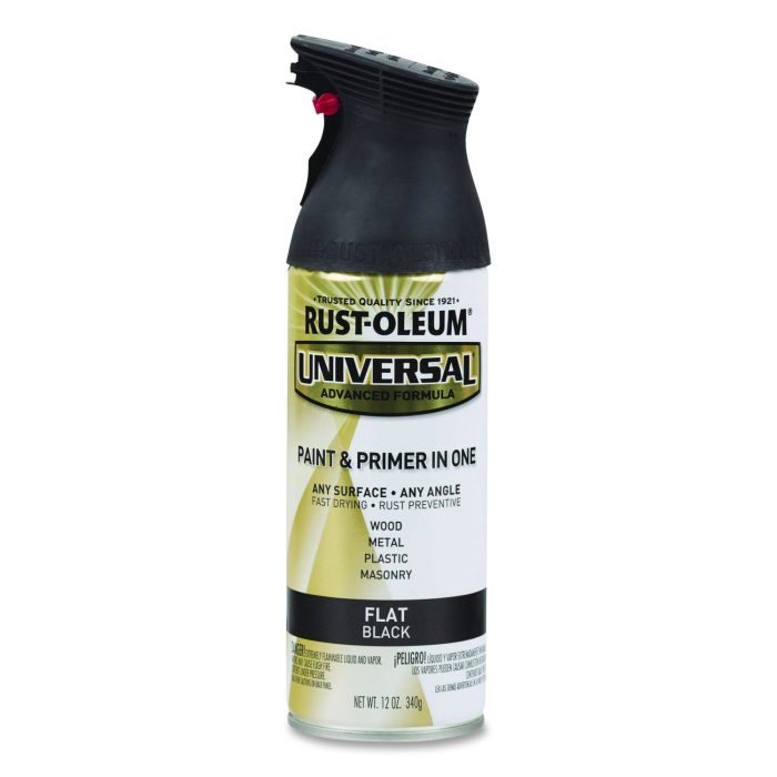 15089390 Universal Premium Spray Paint, Flat Black, 12 oz Aerosol Can - Image 1