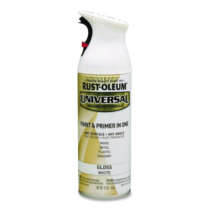 15089393 Universal Premium Spray Paint, Gloss White, 12 oz Aerosol Can - Image 1