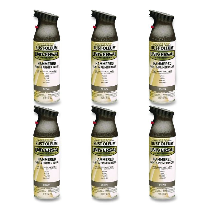 15089566 Universal Premium Spray Paint, Hammer Brown, 12 oz Aerosol Can, 6/Carton - Image 1