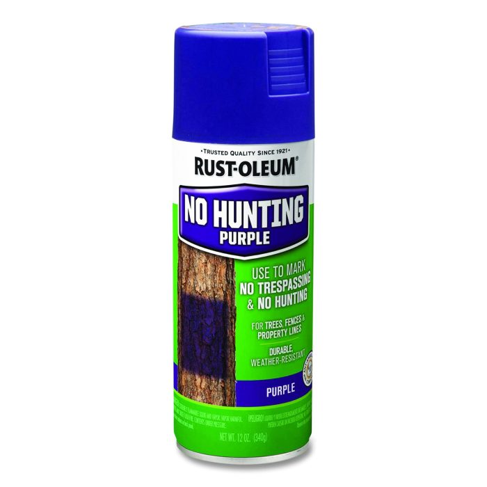 15035120 Specialty No Hunting Purple Spray Paint, Flat No Hunting Purple, 12 oz Aerosol Can - Image 1