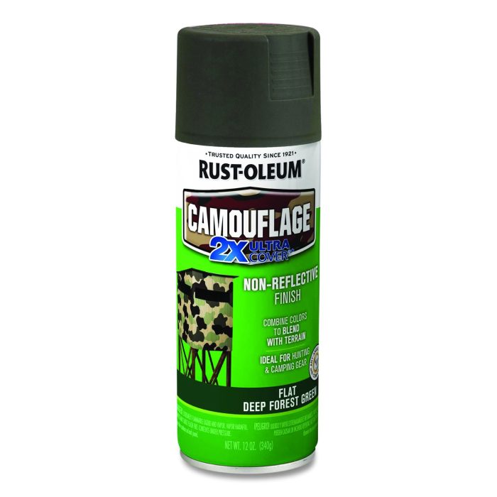 15035104 Camouflage Spray Paint, Flat Deep Forest Green, 12 oz Aerosol Can - Image 1