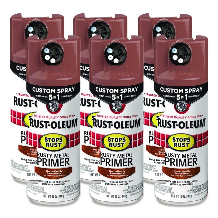 15039367 Stops Rust 5-in-1 Spray Paint, Rusty Metal, 12 oz Aerosol Can, 6/Carton - Image 1