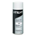 UTILI-T Spray Paint, White, 10 oz Aerosol Can, 6/Carton