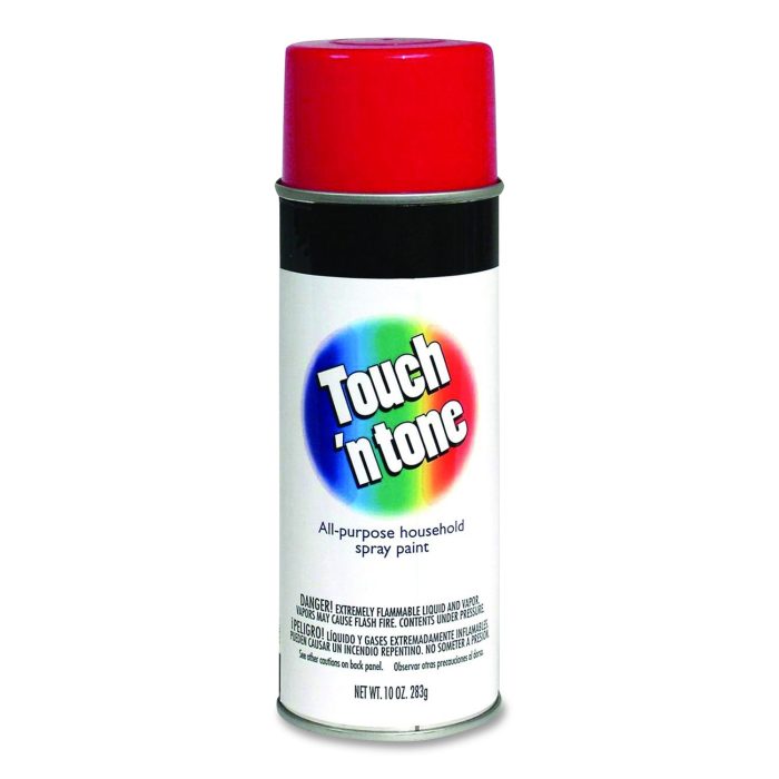 15113637 Touch'n Tone Spray Paint, Gloss Red, 10 oz Aerosol Can, 6/Carton - Image 1
