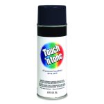 Touch'n Tone Spray Paint, Flat Black, 10 oz Aerosol Can, 6/Carton