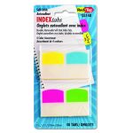 Write-On Index Tabs, 1/5-Cut, Assorted Colors, 1.06" Wide, 48/Pack