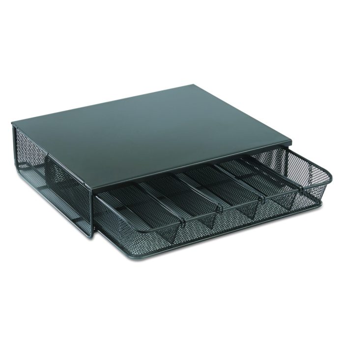 235961 Onyx One Drawer Hospitality Organizer, 5 Compartments, 12.5 x 11.25 x 3.25, Black - Image 1