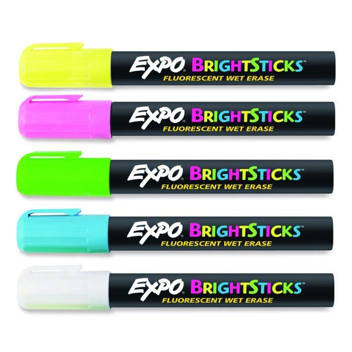 836488 Bright Sticks, Medium Bullet Tip, Assorted Colors, 5/set - Image 1