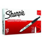 Retractable Permanent Marker, Extra-Fine Needle Tip, Black