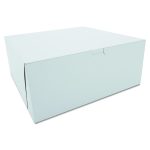 White One-Piece Non-Window Bakery Boxes, 12 x 12 x 5, White, Paper, 100/Carton