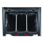 Triple Waste Wire Bag Holder for Rubbermaid Commercial Janitorial and Housekeeping Carts, 3 x 12.5 x 0.13, Steel