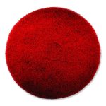 EZ CARE Heavy Duty Scrub Pad, 16" Diameter, Red/Gray, 5/Carton