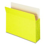 Colored File Pockets, 3.5" Expansion, Letter Size, Yellow