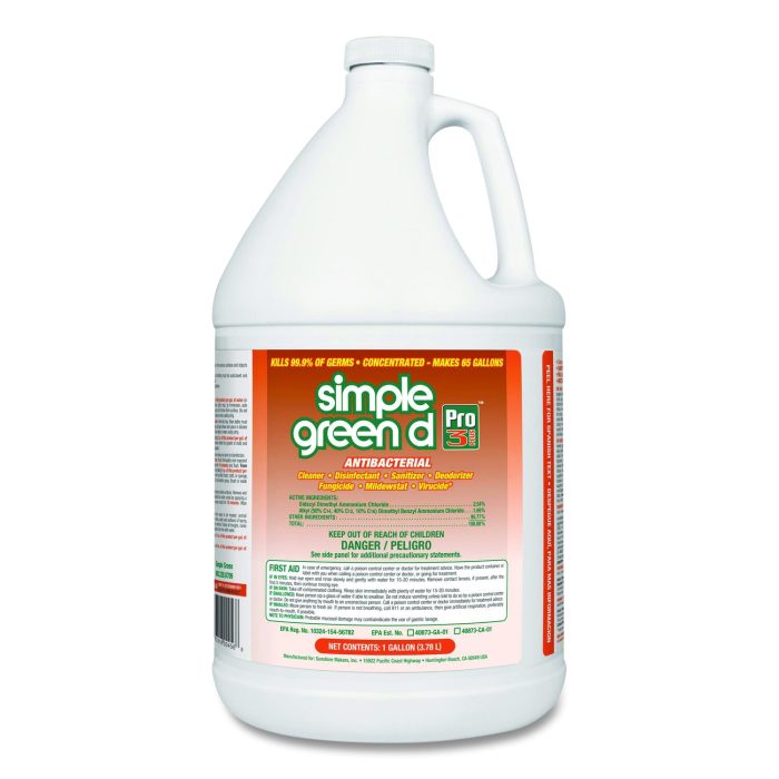 15044776 d Pro 3 Plus Antibacterial Concentrate, Herbal Scent, 1 gal Bottle, 6/Carton - Image 1