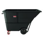 2 cu yd Heavy Duty Tilt Truck, Forkliftable Frame, 2,300 lb Capacity, Black/Red