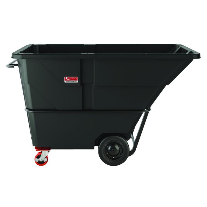 15036633 2 cu yd Heavy Duty Tilt Truck, Forkliftable Frame, 2,300 lb Capacity, Black/Red - Image 1