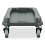 23 Gallon Resin Slim Trash Can Dolly, 11.88" x 20.78" x 6.18", Gray