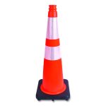 Traffic Cone, 11.5 x 11.5 x 28, Orange/Silver/Black