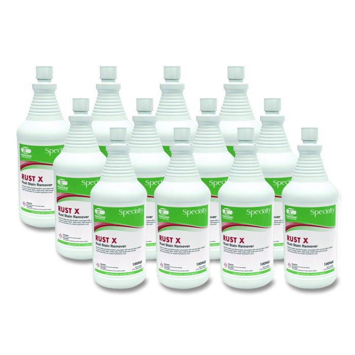 15171697 Rust-X Rust Stain Remover Acidic Cleaner, Acidic Scent, 1 qt Bottle, 12/Carton - Image 1