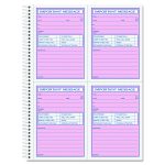 Telephone Message Book with Fax/Mobile Section, Two-Part Carbonless, 3.88 x 5.5, 4 Forms/Sheet, 200 Forms Total